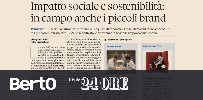 БертО в il Sole 24 Ore: образцовый случай социальной ответственности