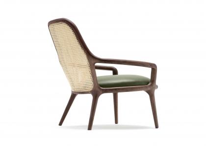Кресло для гостиной дизайн Patti - вид сзади диагональный - БертО