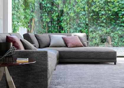 Мягкий диван по дизайну Томми с узким подлокотником - БертО 