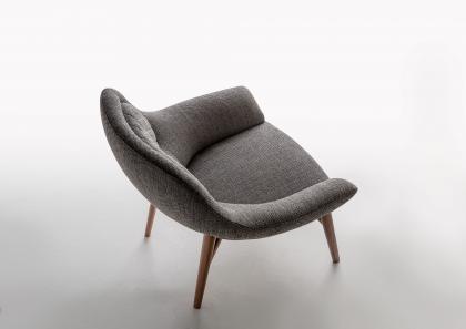 кресло со структурой из цельной древесины - Berto Salotti