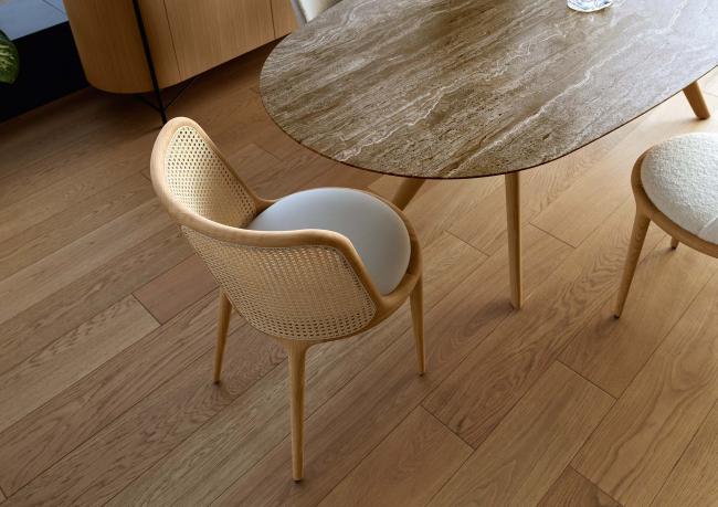 Стул Cherie из натурального дуба с плетеной венской соломкой - BertO