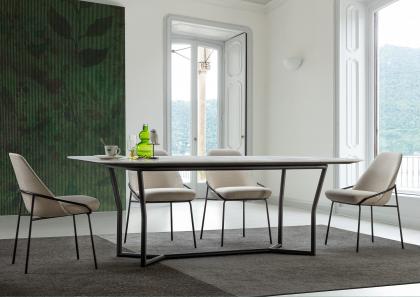 CJ Современный дизайн стола с каррарским мраморным верхом - BertO Salotti